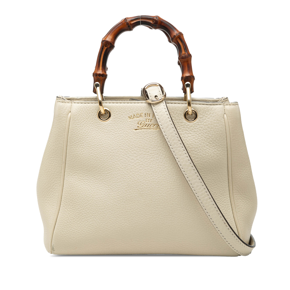 Pre-Loved Gucci Mini Calfskin Bamboo Shopper Satchel - Picture 1 of 8